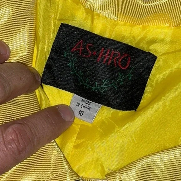 Ashro Long Yellow Jacket, Size 16 - Picture 7 of 11
